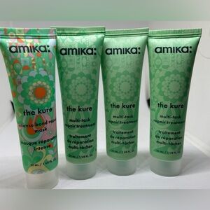 Amika the Kure Set 4 Masks Intense Bond Repair + Multi-Task Repair Travel Size